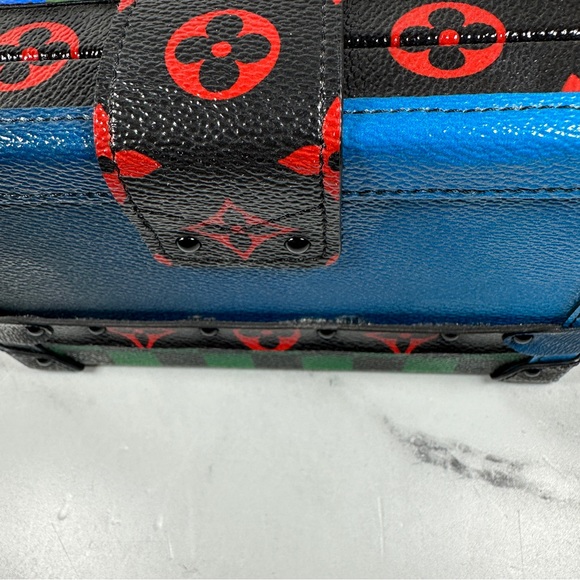 Louis Vuitton Petite Malle Race print checker trunk crossbody leather LV bag - Picture 15 of 16